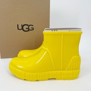 Ugg Drizlita Rain Boots Yellow Sherpa Lined Waterproof Shoes Boys Girls Unisex‎